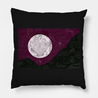 "Flying Free Moon" art design products Pillow