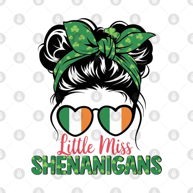 Little Miss Shenanigans St Patricks Day Girls Kids Toddler by gemmabhonde