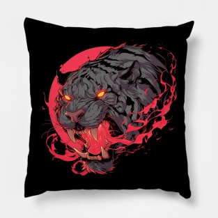 angry tiger Pillow