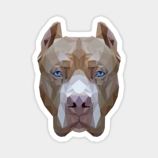 PitBull Low Poly Art Magnet