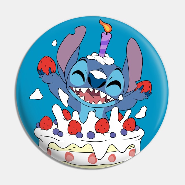 Happy Birthday Stitch Pin