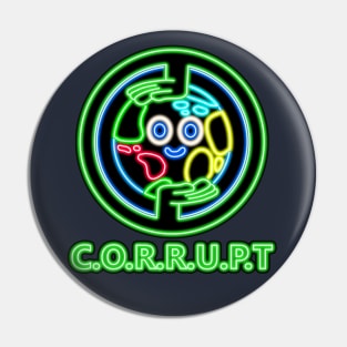 CORRUPT Logo Neon Sign from The Amazing World of Gumball Pin