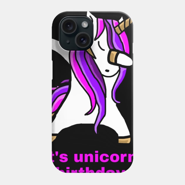 unicorn birthday Phone Case by ERRAMSHOP