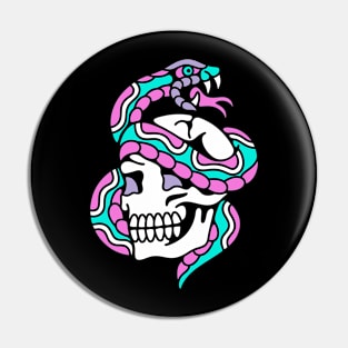 Skull snake neon Pin