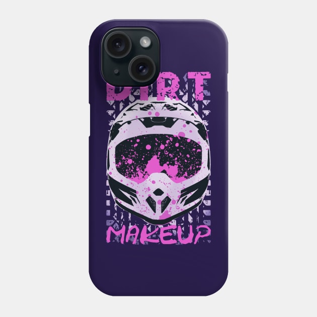 Dirt Makeup | Dirt Bike Graphic Design Phone Case by TMBTM