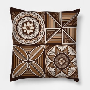 Tapa patchwork - coffee Pillow