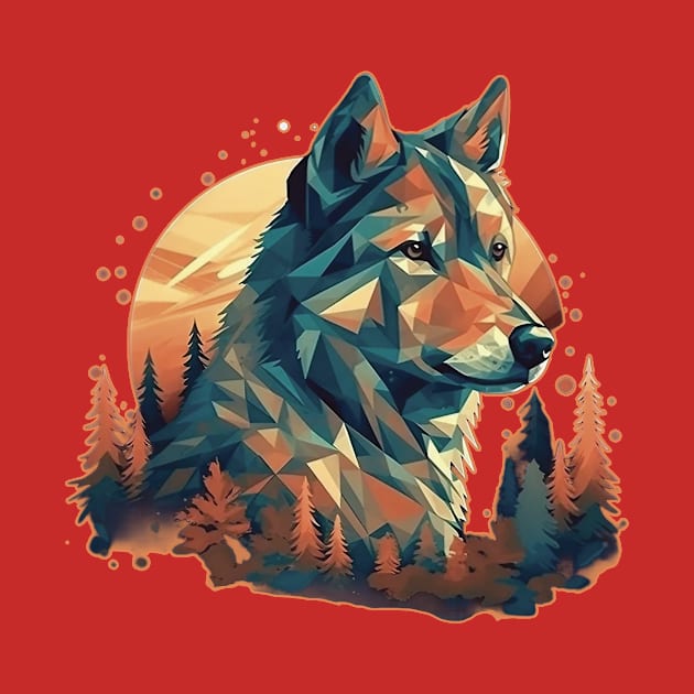 Abstract wolf by GreenMary Design