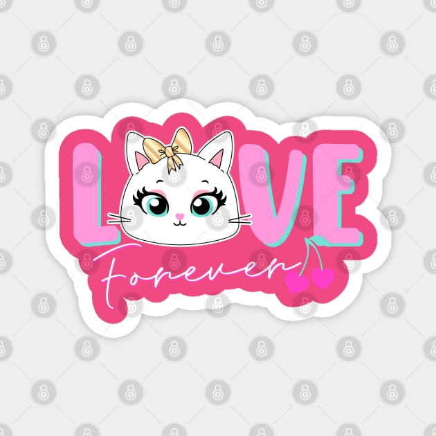 CAT LOVE Magnet by SLYSHOPLLC