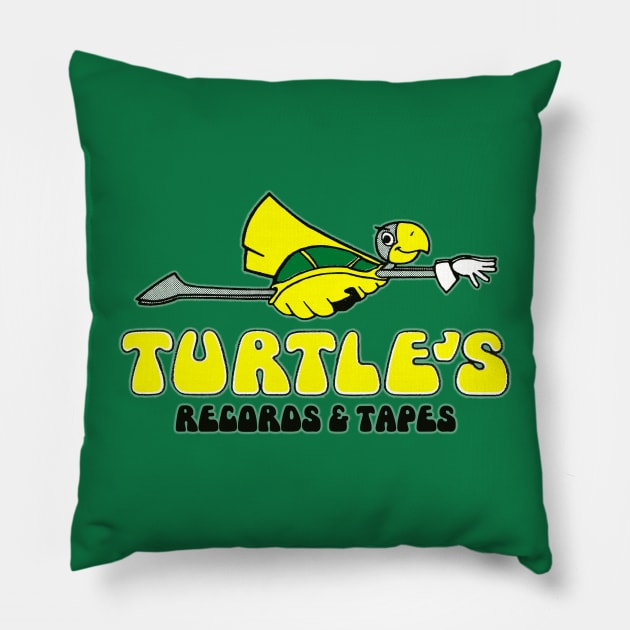 Turtle's Records & Tapes Pillow by RetroZest