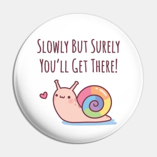 Cute Snail With Rainbow Shell Slowly But Surely Pin