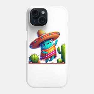 Cute Dabbing Mexican Poncho Sombrero Cinco de Mayo With Dancing Cacti Phone Case