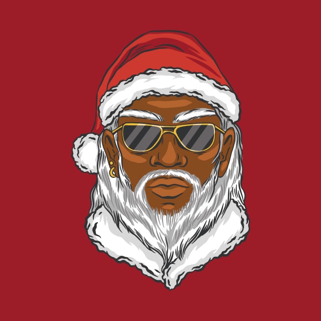 Black Santa Cartoon by SLAG_Creative