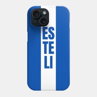 Esteli City in Nicaraguan Flag Colors Vertical Phone Case