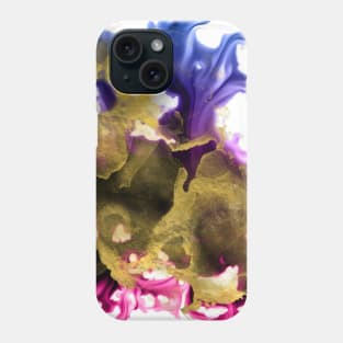 Subtle Bi Ink Spill with Gold Phone Case