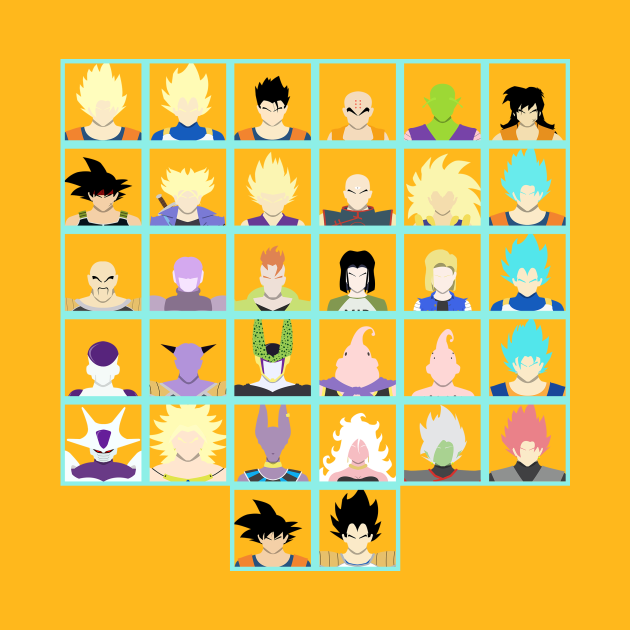 Select Your Character DBFZ Season 1 (Square) Dbfz TShirt TeePublic
