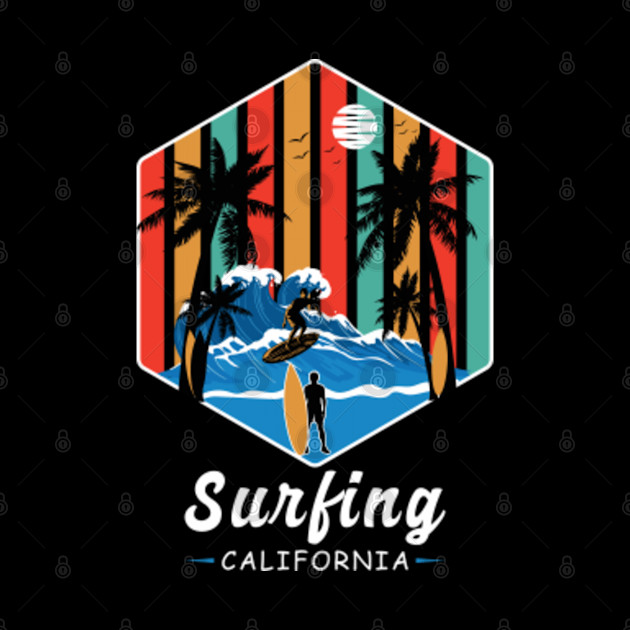 surfing california - Surfing California - Phone Case