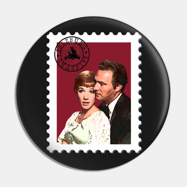 Sound of Music Georg and Maria Stamp Pin by baranskini