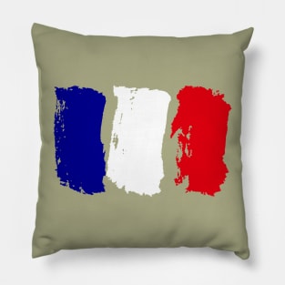 France Flag - Pencil Strokes Pillow