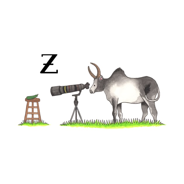 Z is for Zebu by thewatercolorwood