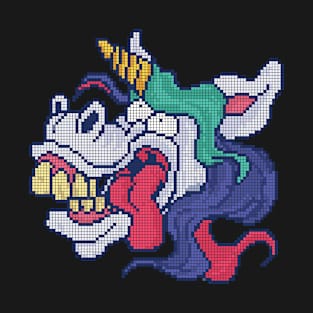 Crazy Pixel Unicorn - low-bit graphics - gift T-Shirt