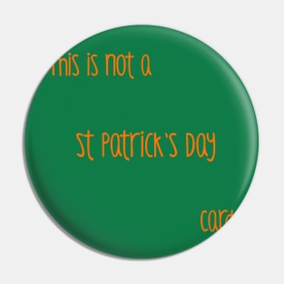 St Patrick's Day Card Pin