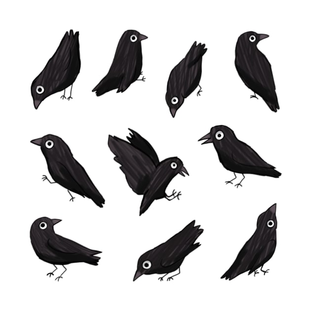 Cartoon crow pack by Mayarart