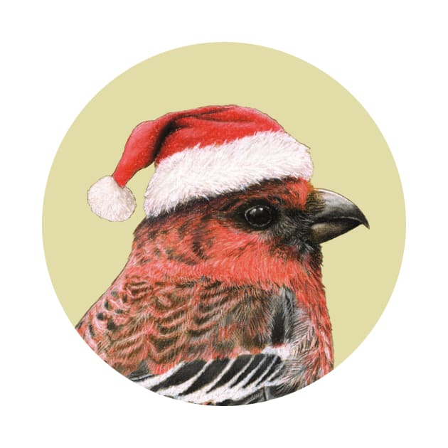 Pine Grosbeak by Mikhail Vedernikov