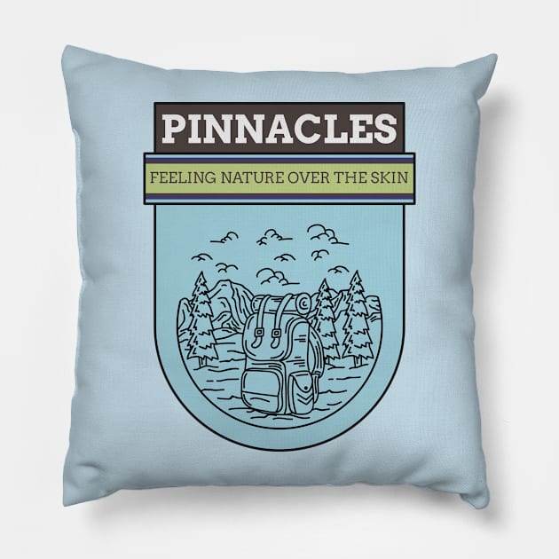 Pinnacles National Park Camping Hiking Outdoors Outdoorsman Pillow by Tip Top Tee's