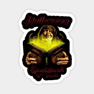 Halloween SpellBook of Tricks Magic Witch Magnet