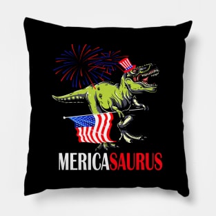 Mericasaurus 4th of july independence day gift Pillow