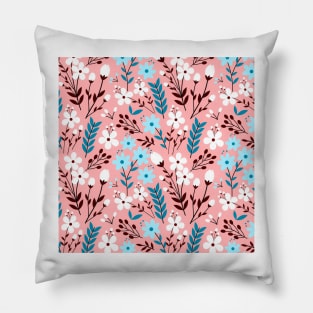 Colorful flowers seamless pattern Pillow