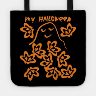 Funny orange ghost Tote