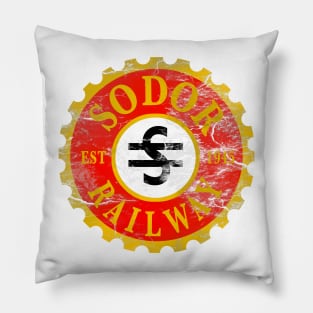 Sodor Railway Logo - Distressed Pillow