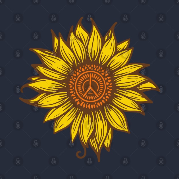 Sunflower Hippie by DavesTees