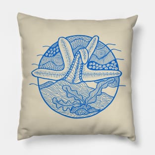 Star fish in blue Pillow