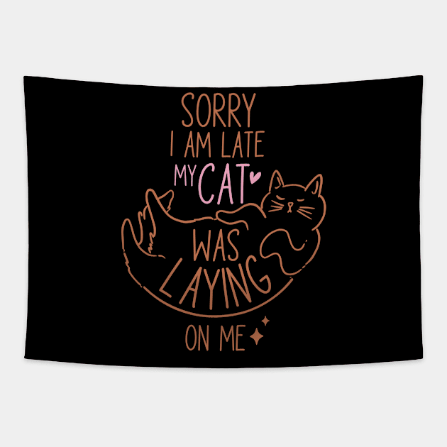 My Cat Was Laying Tapestry by vamarik