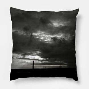 The dark late evening Sky at Thornham Staithe, Norfolk, UK Pillow