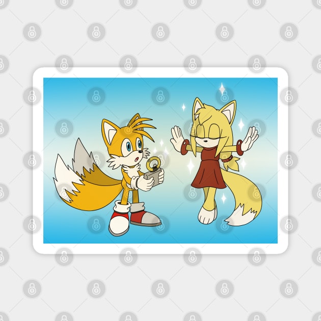 Tails x Zooey Magnet by Firestorm Fox