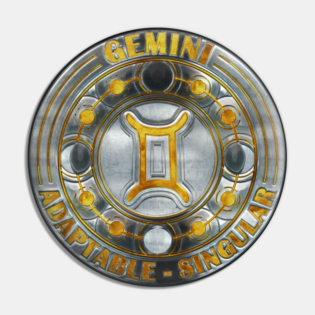 Chrome Gemini Pin by FallingStar