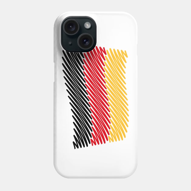 National Flag Of Germany (Scribble) Phone Case by MrFaulbaum