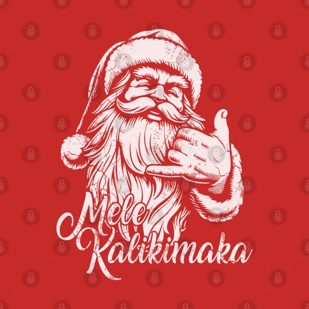 Mele Kalikimaka Hawaiian Christmas Retro Style by E