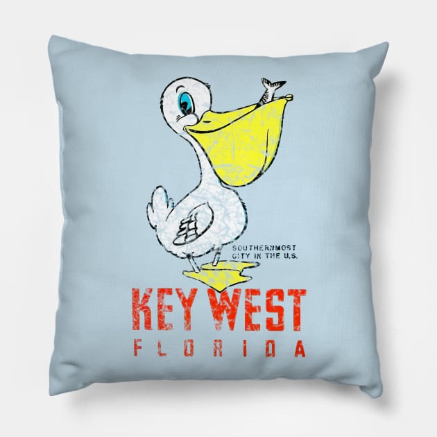 Key West Florida Vintage Pillow by Hilda74