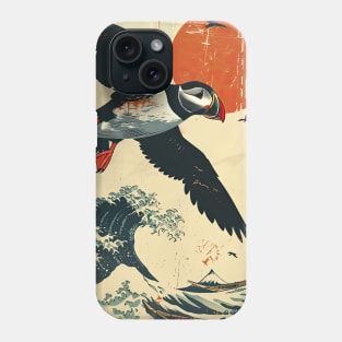 vintage japanese royal Puffin Phone Case