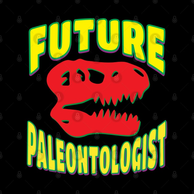 Future Paleontologist T rex Dinosaur Red Skull by Elvdant