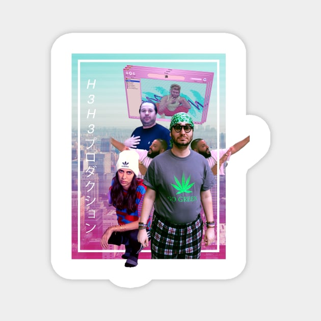 H3H3 Vaporwave Magnet by Conzuh