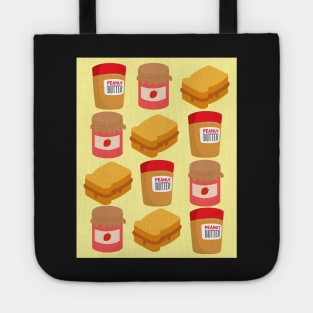 Peanut Butter And Jam Sandwich Patterns Tote