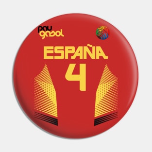 Pau Gasol Retro Spain Euro National Basketball Fan Art Pin