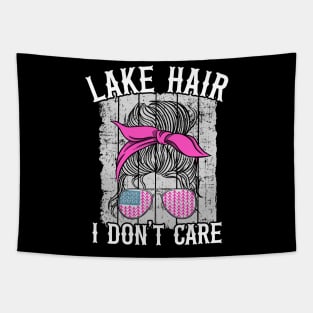 Lake Hair I Don't Care Funny Lake Life Tapestry