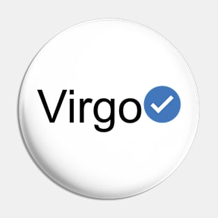 Verified Virgo (Black Text) Pin