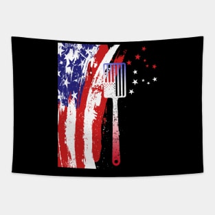 American map and Flag, 4th of July, happy independence day God Bless America Tapestry